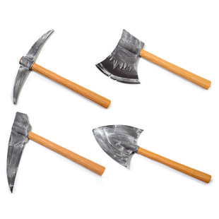 印第安头饰道具骨头斧头镰刀铲子原始人道具手链脖链项链野人