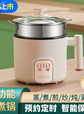 电煮锅多功能家用小锅学生宿舍煮面电热火锅小型迷你泡面锅小电锅
