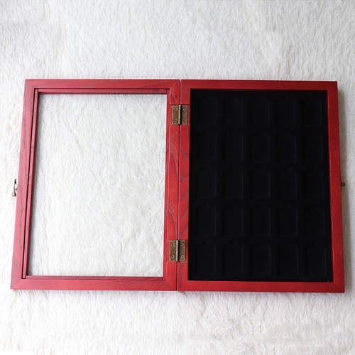 胡桃木打火机展示架收藏架打火机收纳盒25个装