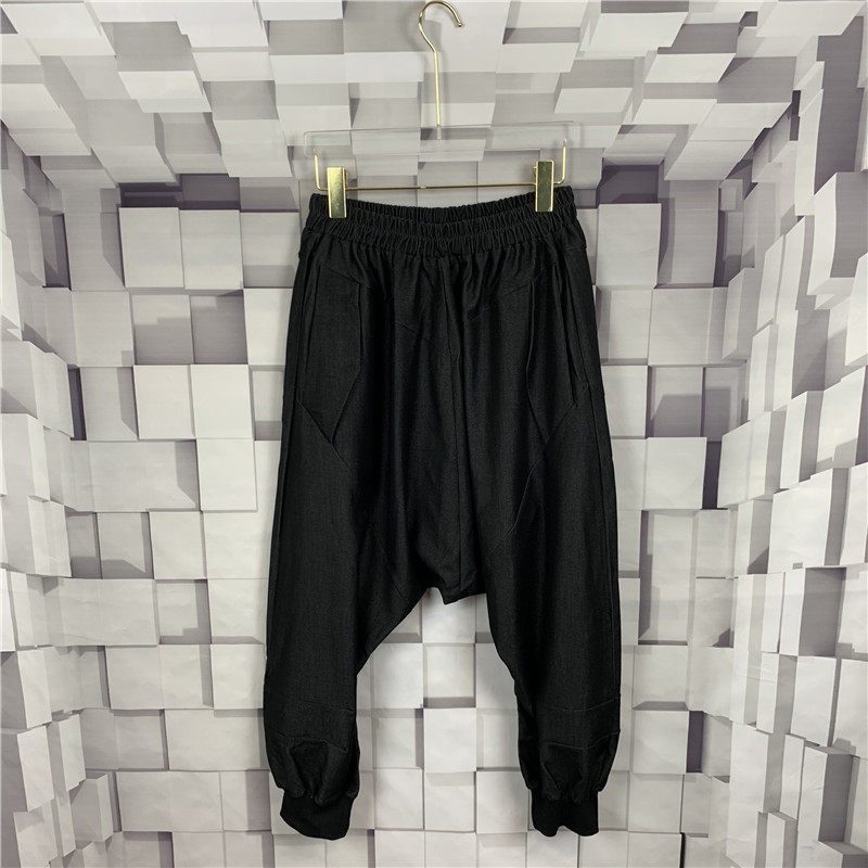 潮流男士夏季薄款七分哈伦裤本山本耀司风格阔腿小脚裤发型师男裤在类目 男装, 休闲裤中 - 来自Buy2taobao.com提供专业的淘宝代购服务