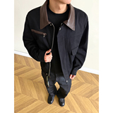 916-8003-特P88无差价棉2026春装新美式撞色翻领夹克美式，男装夹克，星座916