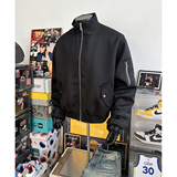 解构设计感bomber夹克棉服男冬季美式廓形飞行员棉衣美式高街外套，男装夹克，星座916