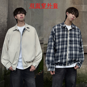 916-969-特P90无差价 2025春装新款 双面穿哈灵顿两面穿夹克 暗黑图片