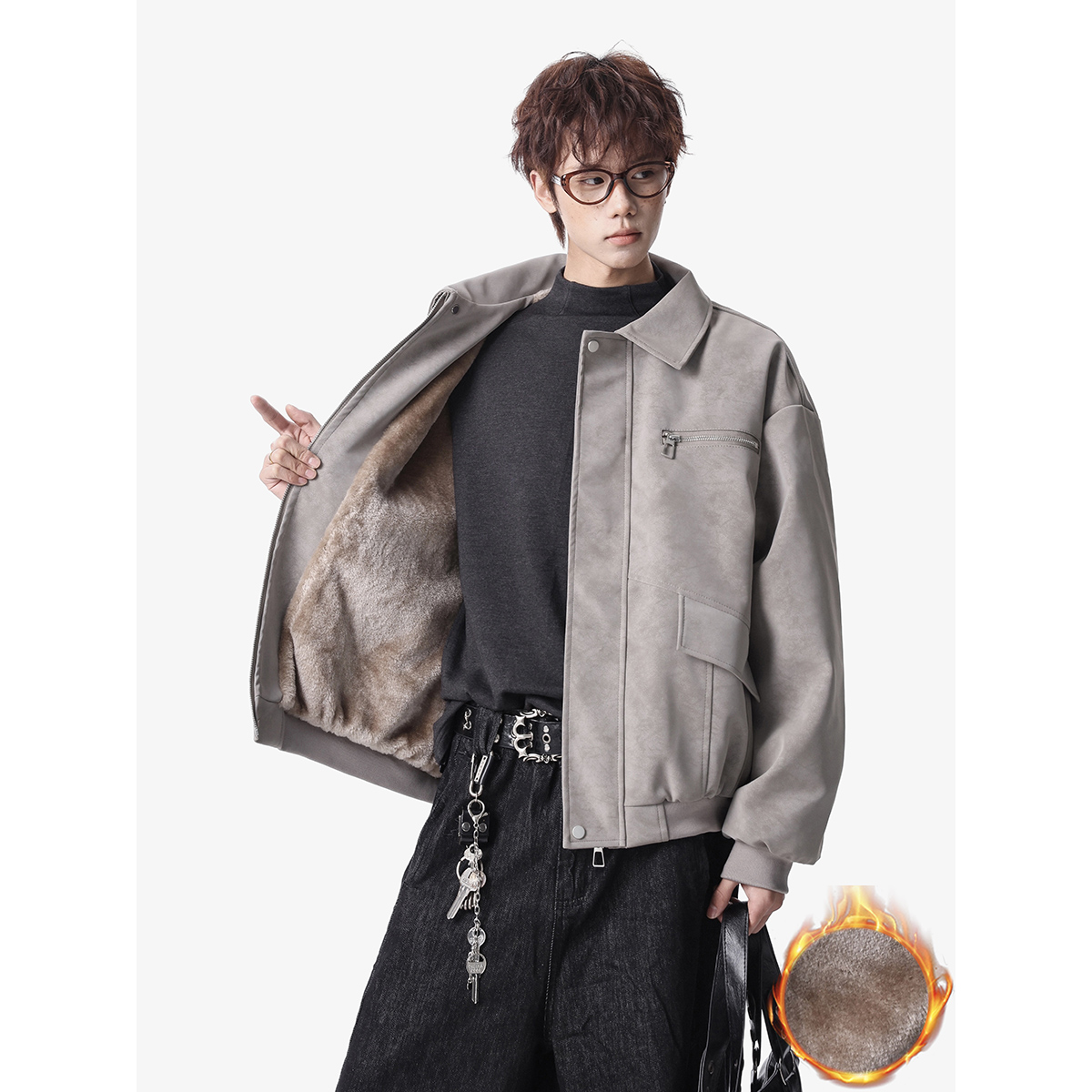 916-998-特P105无差价现货冬装皮棉衣座山雕皮衣加厚棉服无影墙，男装皮衣，星座916