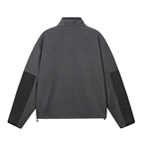 916-993-特P85深度库存春装拼接摇粒绒户外立领外套夹克白底，男装夹克，星座916