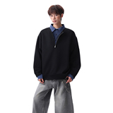 916-W97-特P55无差价现货重磅2026春装新拼接假两件卫衣无影墙，男装卫衣，星座916