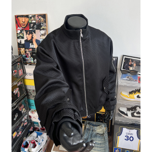 解构设计感bomber夹克棉服男冬季美式廓形飞行员棉衣美式高街外套,男装夹克,星座916