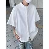 916-C66-特P35无差价棉可二开夏装中式短袖衬衫高街M-5XL，男装衬衫，星座916