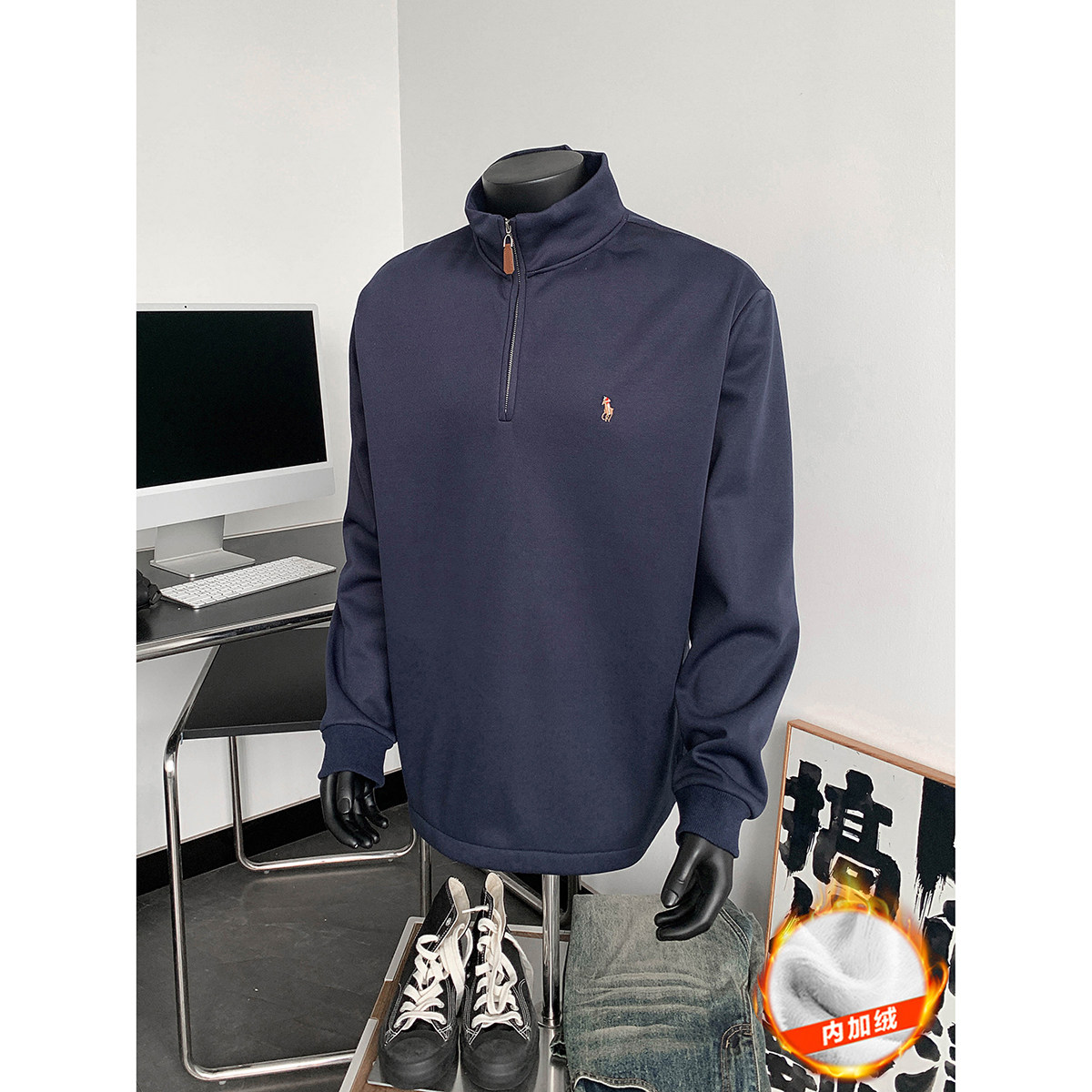 916-W86绒-特P58无差价重磅高品质秋冬开叉加绒卫衣,男装卫衣,星座916