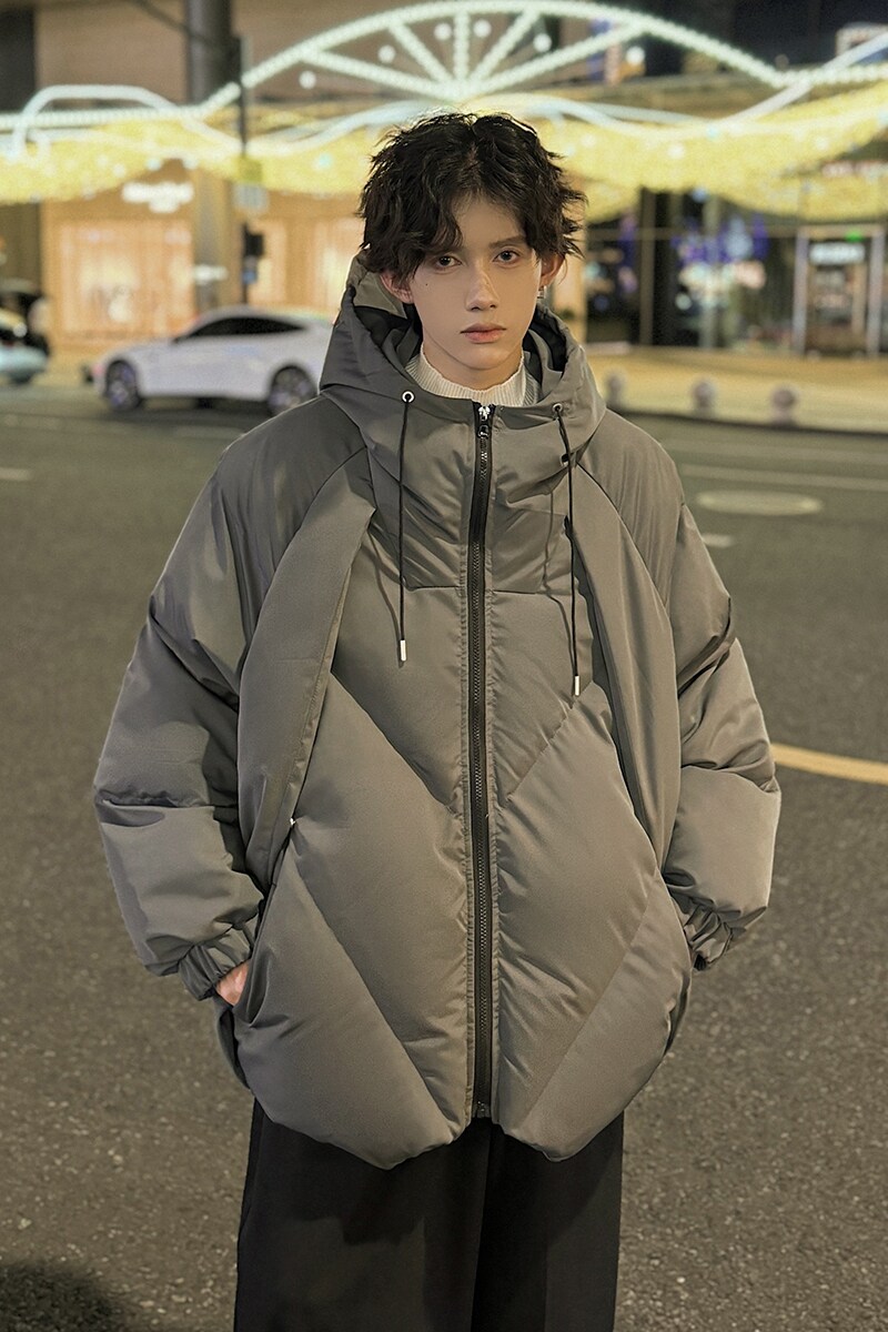 916-965-特P108无差价冬装新款设计感大码连帽棉衣港风M-5XL,男装棉衣,星座916
