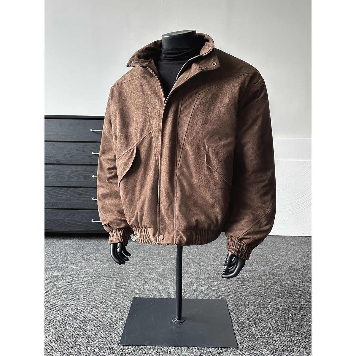 916-8001-P120深度库存赤兔棉服美式麂皮绒棉衣假模，男装棉衣，星座916