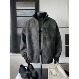 916-979-特P70无差价春装美式PU皮衣夹克双拉链头外套假模，男装夹克，星座916