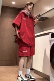 916-955-特P58无差价夏装连帽短袖T恤短裤大码套装中性M-5XL，男装T恤，星座916