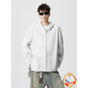 916-W96绒-特P78 薄款W96-特P68 现货 秋冬重磅正肩机车连帽卫衣图片