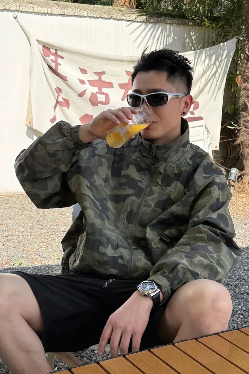 916-985-特P58无差价网图现货夏装迷彩轻薄外套格纹防晒衣,男装防晒衣,星座916