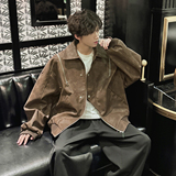 916-961-特P98无差价秋装新款美式大码PU皮衣夹克外套港风M-5XL，男装夹克，星座916