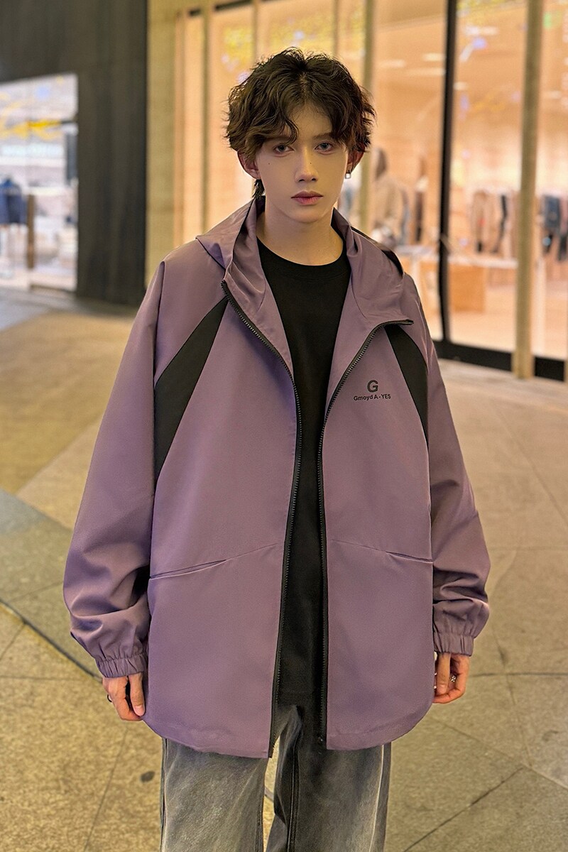 916-959-特P50无差价春装冲锋衣美式大码连帽夹克暗黑M-5XL,男装夹克,星座916