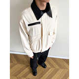 916-8003-特P88无差价棉2026春装新美式撞色翻领夹克美式，男装夹克，星座916