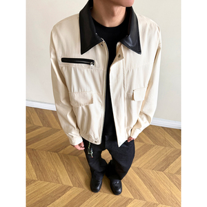 916-8003-特P88无差价 棉 2026春装新 美式撞色翻领夹克 美式，男装夹克，星座916