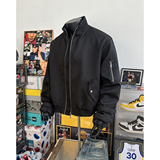 解构设计感bomber夹克棉服男冬季美式廓形飞行员棉衣美式高街外套，男装夹克，星座916