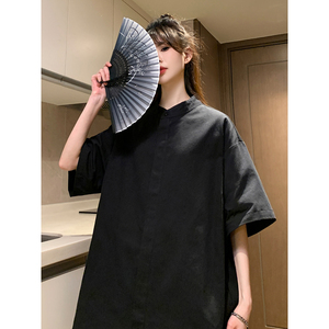916-C66-特P35无差价 棉 可二开 夏装中式短袖衬衫 中性M-5XL图片