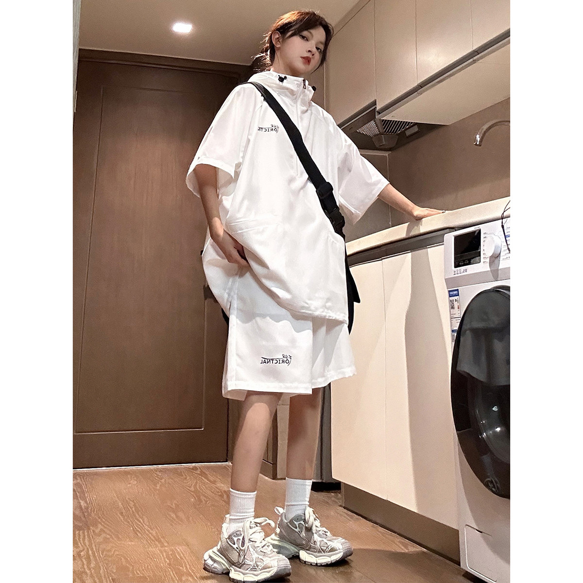 916-955-特P58无差价夏装连帽短袖T恤短裤大码套装中性M-5XL,男装T恤,星座916