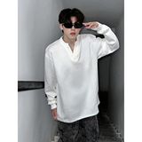 916-W82-特P33无差价重磅310克亨利领美式V领卫衣暗黑M-3XL，男装卫衣，星座916