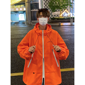 916-958-P78 2024秋装 冲锋衣美式大码连帽夹克 港风M-5XL控108图片
