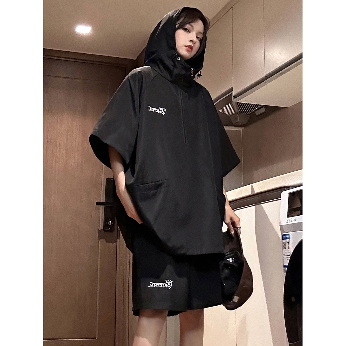 916-955-特P58无差价夏装连帽短袖T恤短裤大码套装中性M-5XL,男装牛仔裤,星座916