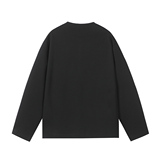 916-W89-特40无差价重磅可二开2025春装亨利领长袖卫衣白底，男装卫衣，星座916