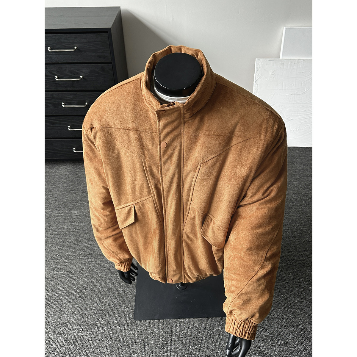 916-8001-P120深度库存赤兔棉服美式麂皮绒棉衣假模,男装棉衣,星座916
