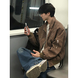 916-961-特P70无差价春装新款美式大码PU皮衣夹克外套港风M-5XL，男装夹克，星座916