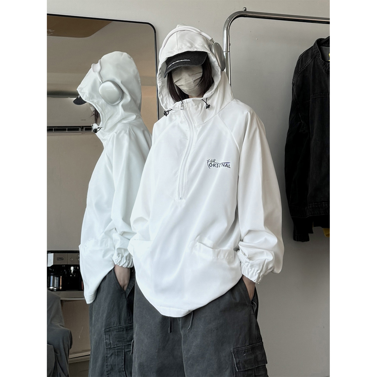 916-957-特P50无差价美式大码高街连帽套头夹克M-5XL，男装夹克，星座916