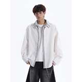 916-C71-特P52无差价2026春装假两件休闲长袖衬衫无影墙S-2XL，男装衬衫，星座916