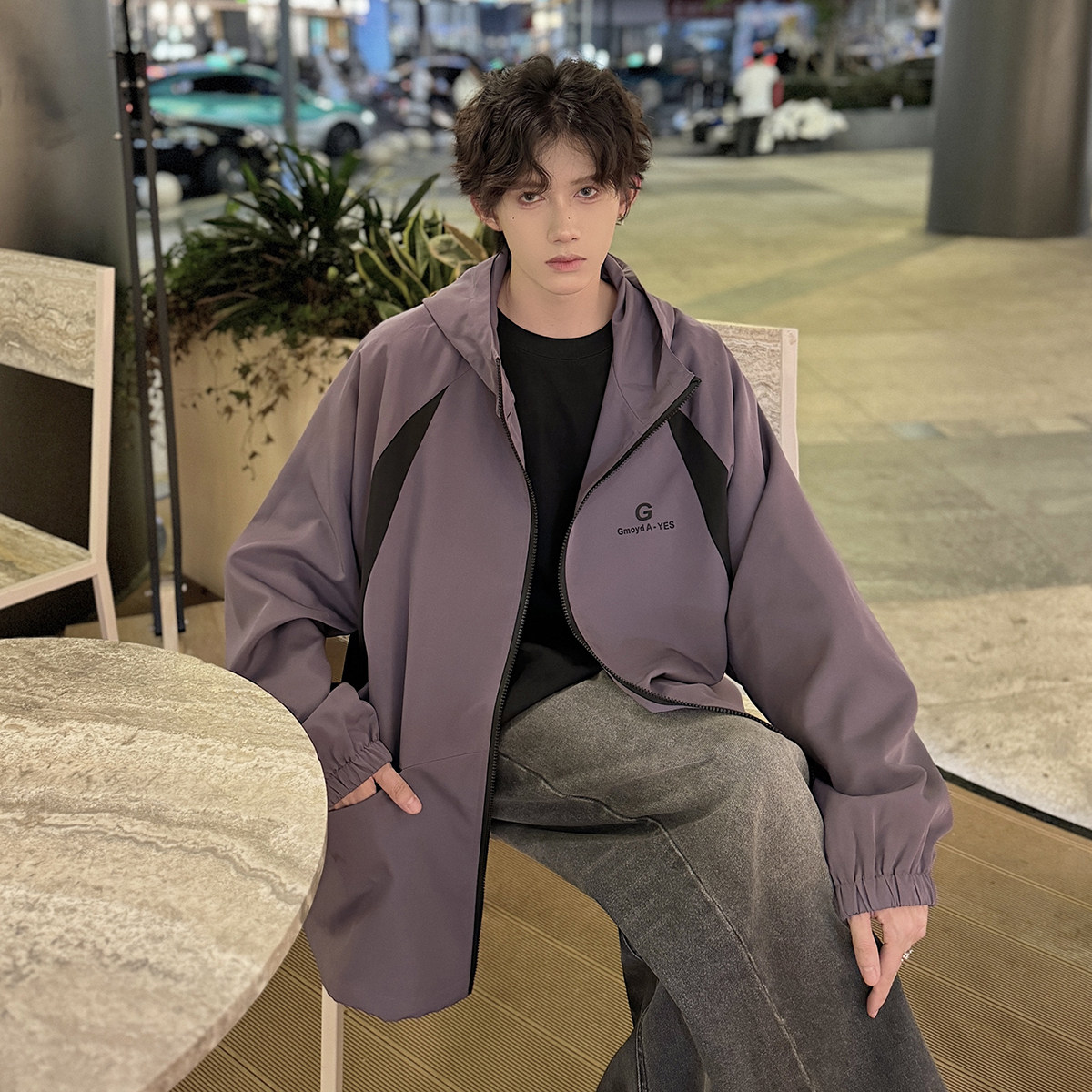 916-959-特P50无差价秋装冲锋衣美式大码连帽夹克港风，男装夹克，星座916