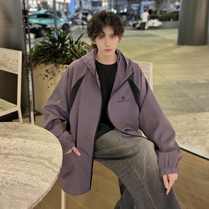 916-959-特P50无差价 秋装冲锋衣美式大码连帽夹克 港风,男装夹克,星座916