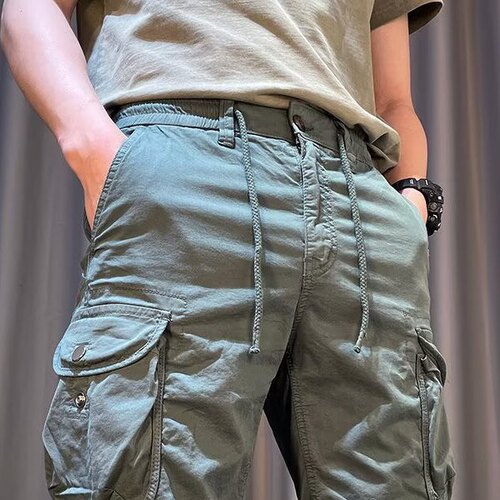 户外夏季工装短裤男士休闲裤多口袋大码宽松复古耐磨百搭五分中裤
