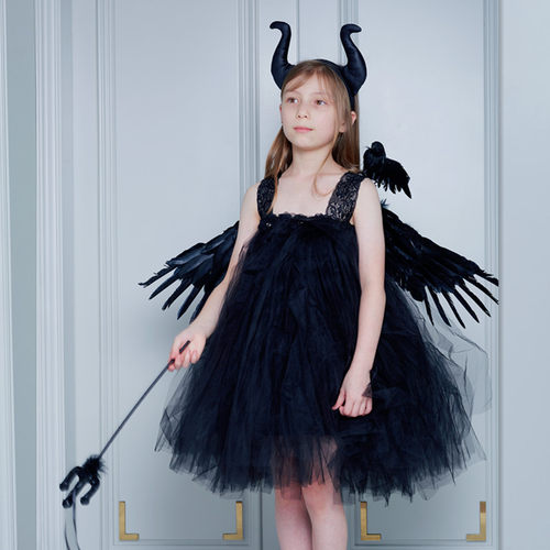 礼服女童锦纶公主黑色