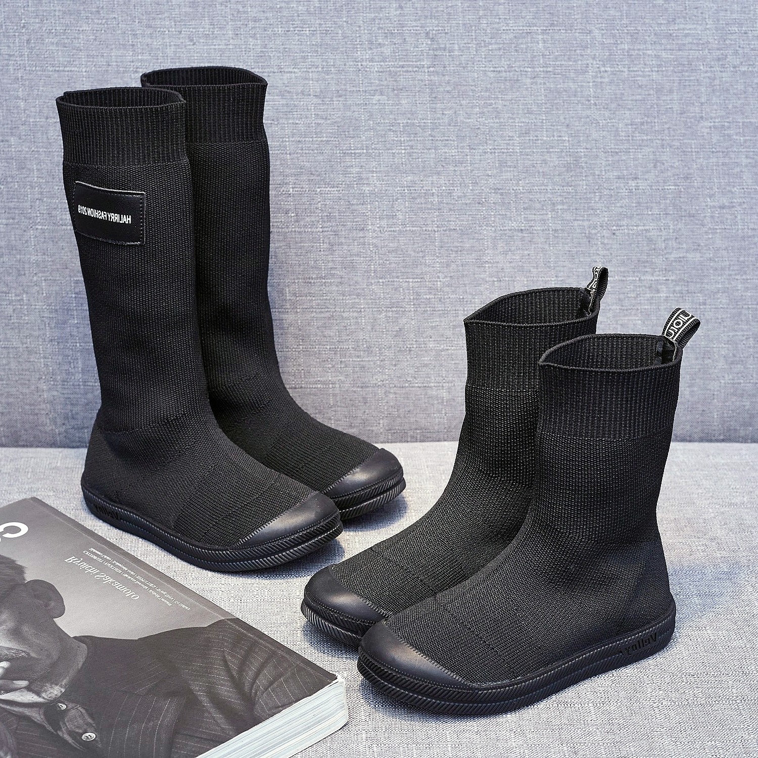 儿童长筒针织袜鞋舒适保暖