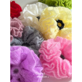 CCCRUI高定 ins博主同款 重工马海毛线发圈手工高级小众钩织大肠圈