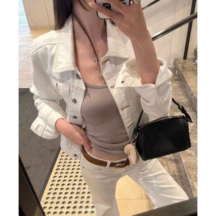 高级感米白色牛仔外套女2026春秋新款宽松显瘦百搭工装夹克上衣服