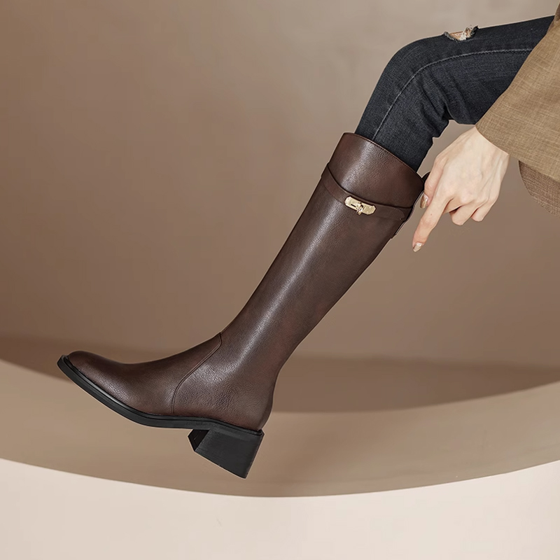 龙猫叔小个子显瘦不过膝长靴女