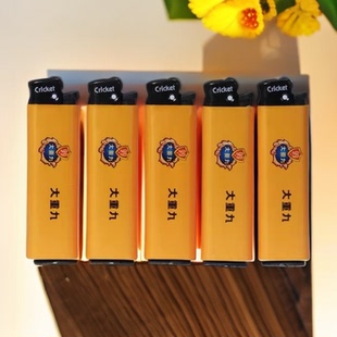 原装进口草蜢cricket包纸广告打火机一次性老式砂轮高端大重九机