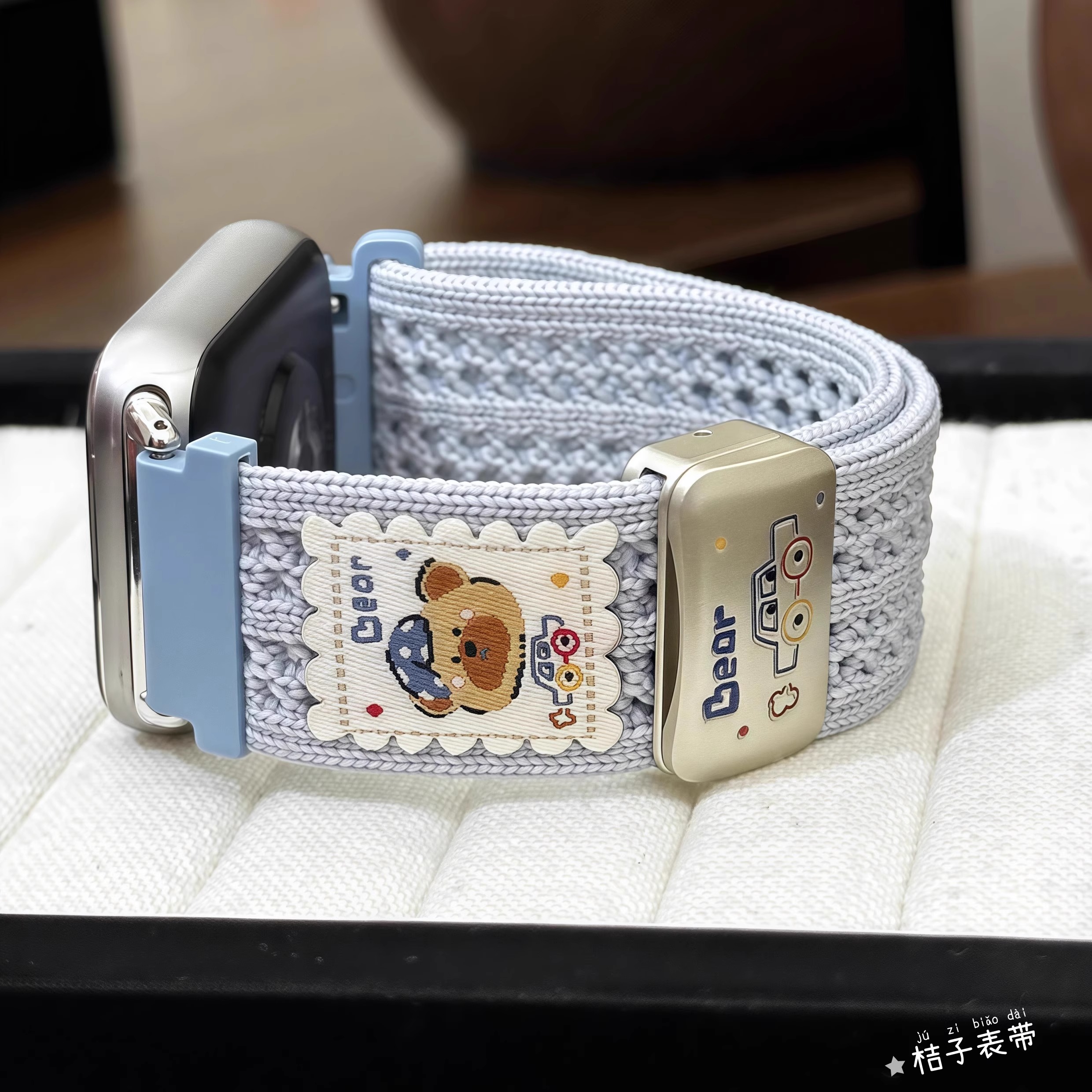 磁吸扣尼龙弹力运动表带适用小米手环8pro/9pro华为手环Fit3腕带