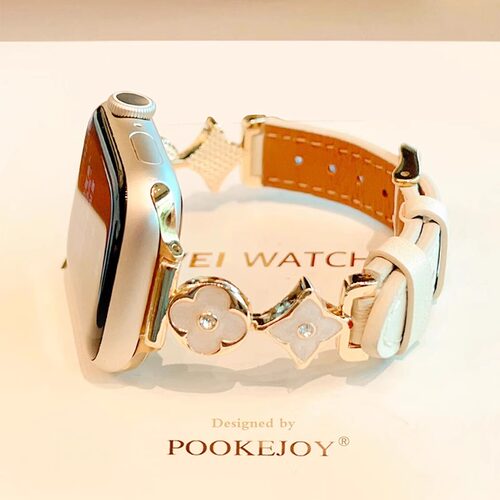 iWatch10四叶草拼真皮表带