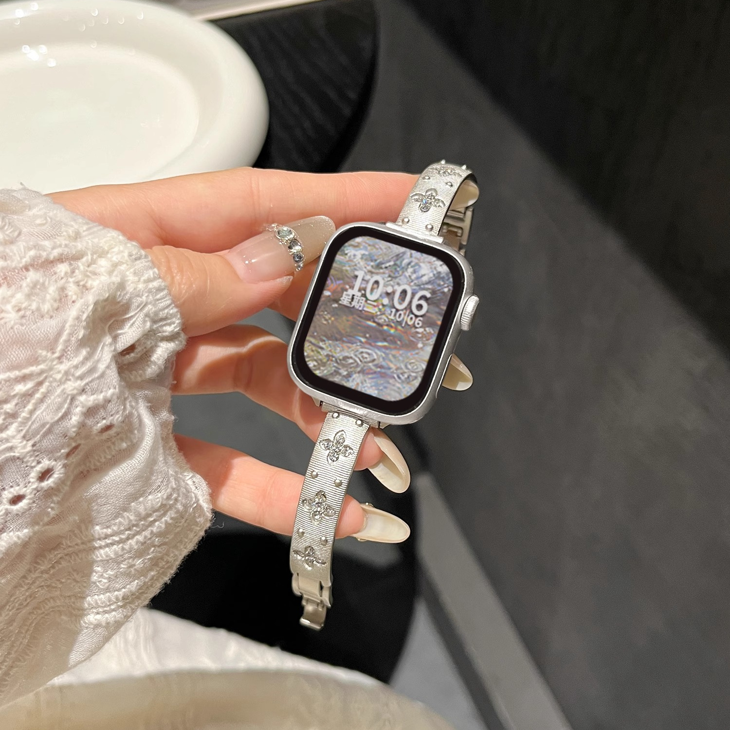 布契拉提手镯金属表带细款适用iwatch10代苹果手表AppleWatch87se