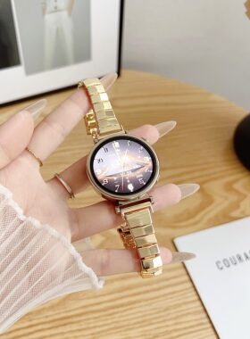 菱型一珠金属表带适用华为WATCH5GT5GT4watch4watch3高级感男女GT