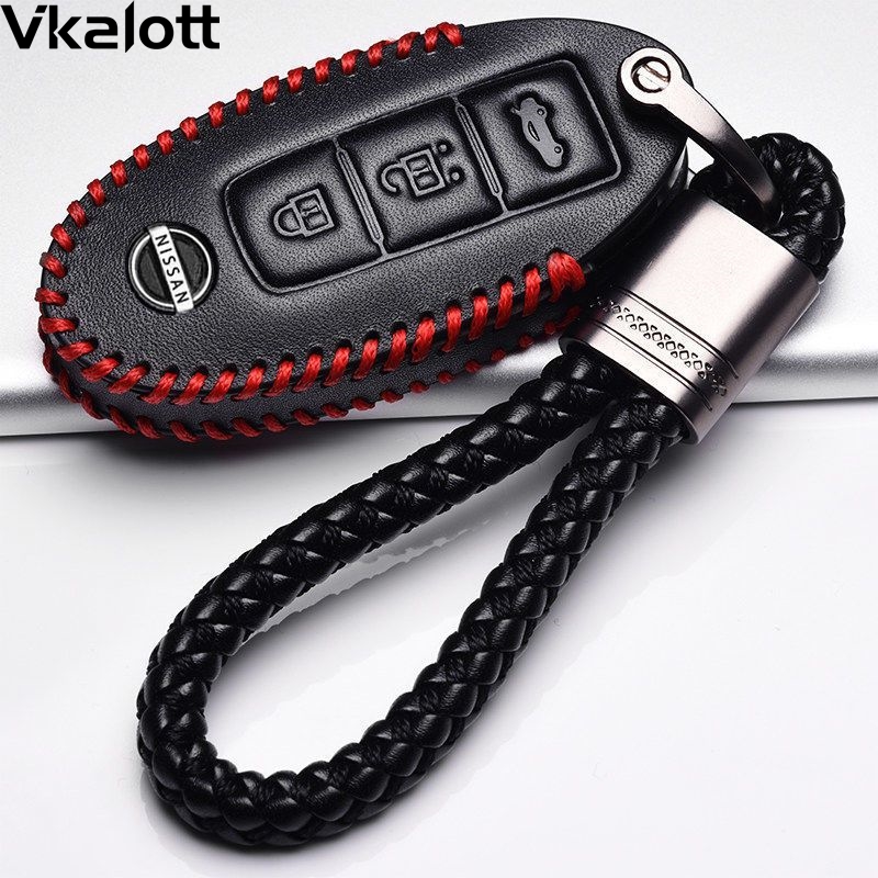 适用于2022款日产楼兰真皮钥匙套21款尼桑楼兰遥控保护包15-19款