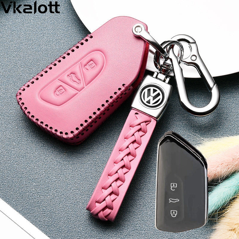 2022款上汽福斯ID.6X钥匙套2021款福斯id6x真皮车钥匙包挂扣男女