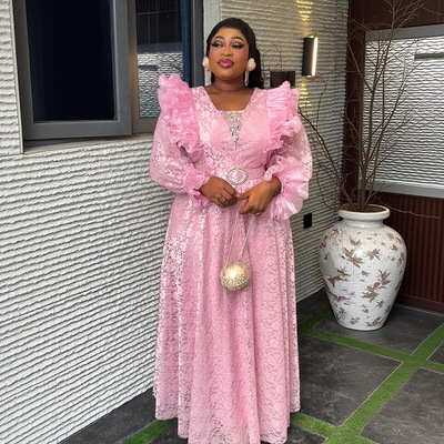 跨境非洲大码连衣裙女装外贸欧美派对礼服裙 Africa dress party